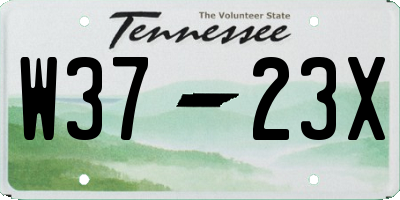 TN license plate W3723X