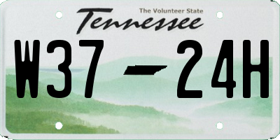 TN license plate W3724H
