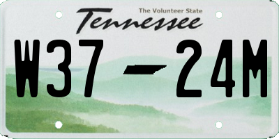 TN license plate W3724M