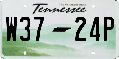 TN license plate W3724P