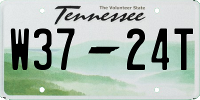 TN license plate W3724T
