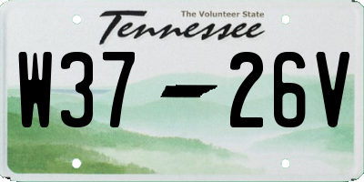TN license plate W3726V