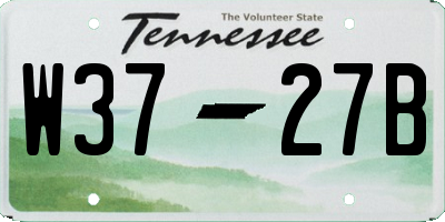 TN license plate W3727B
