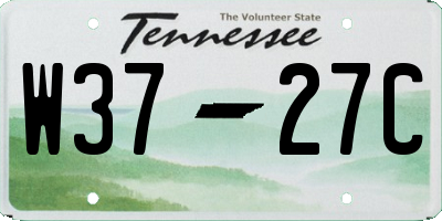 TN license plate W3727C