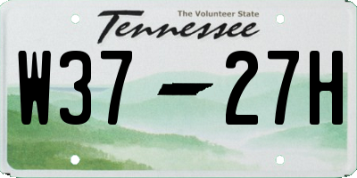 TN license plate W3727H