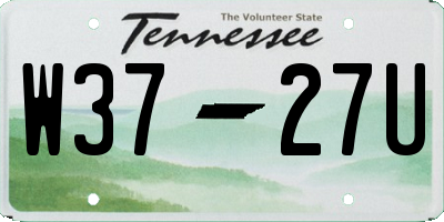 TN license plate W3727U