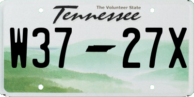 TN license plate W3727X