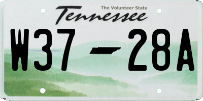 TN license plate W3728A