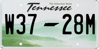 TN license plate W3728M