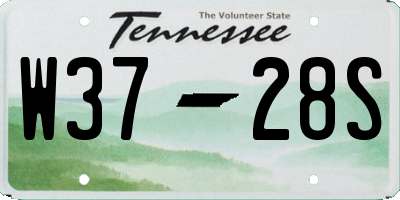 TN license plate W3728S