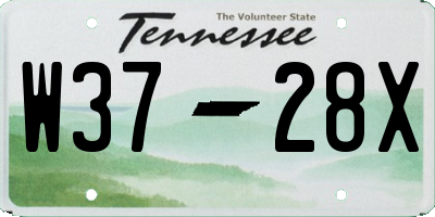 TN license plate W3728X