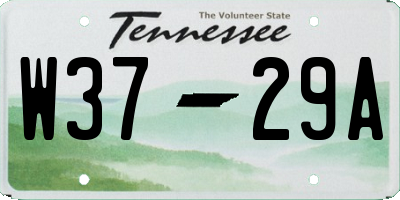 TN license plate W3729A