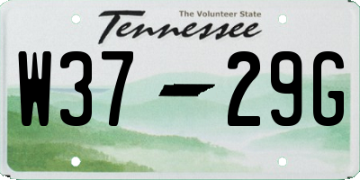 TN license plate W3729G