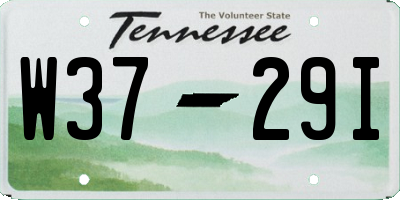 TN license plate W3729I