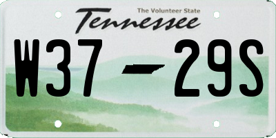 TN license plate W3729S