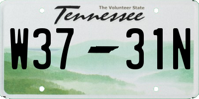 TN license plate W3731N