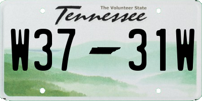TN license plate W3731W
