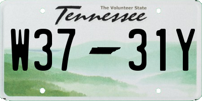 TN license plate W3731Y