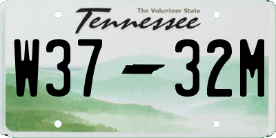 TN license plate W3732M