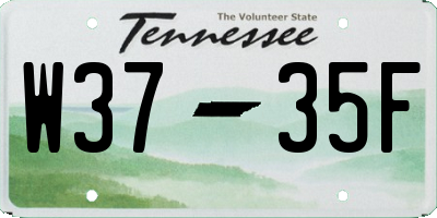 TN license plate W3735F