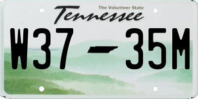 TN license plate W3735M