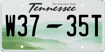 TN license plate W3735T
