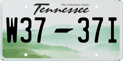 TN license plate W3737I