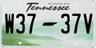 TN license plate W3737V