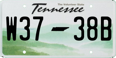 TN license plate W3738B
