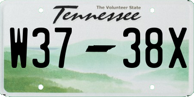 TN license plate W3738X