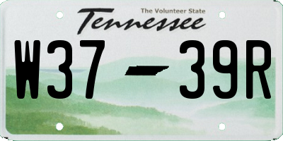TN license plate W3739R