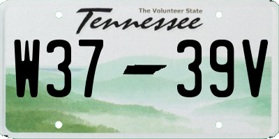 TN license plate W3739V