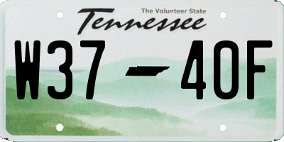 TN license plate W3740F