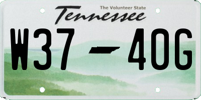 TN license plate W3740G