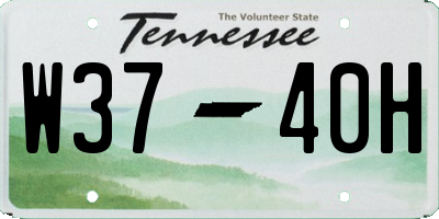 TN license plate W3740H