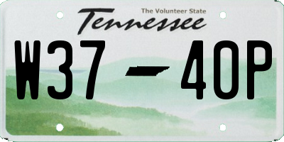 TN license plate W3740P