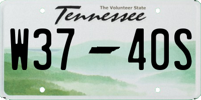 TN license plate W3740S