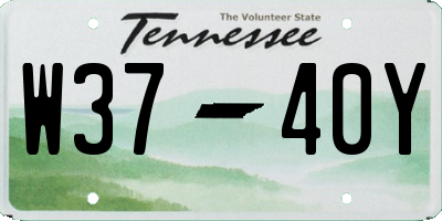 TN license plate W3740Y