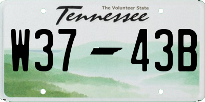 TN license plate W3743B