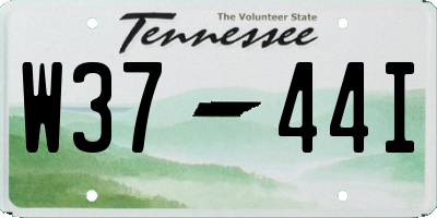 TN license plate W3744I