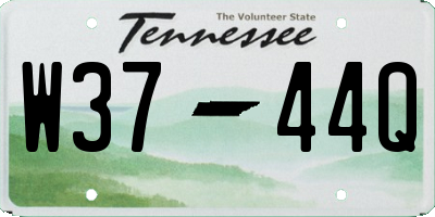 TN license plate W3744Q