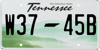 TN license plate W3745B