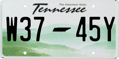 TN license plate W3745Y