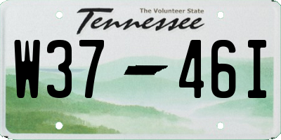 TN license plate W3746I