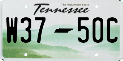 TN license plate W3750C