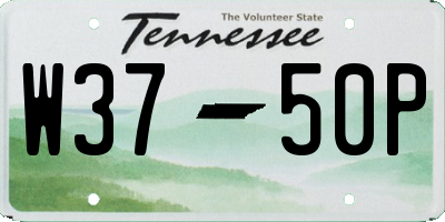 TN license plate W3750P