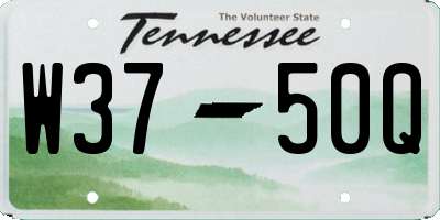 TN license plate W3750Q
