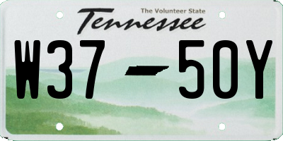 TN license plate W3750Y