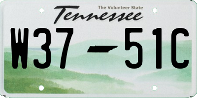 TN license plate W3751C