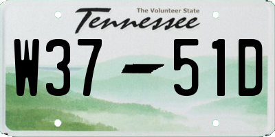 TN license plate W3751D